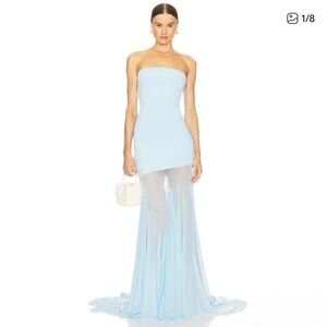 REVOLVE Deme Strapless Dress in Light Blue